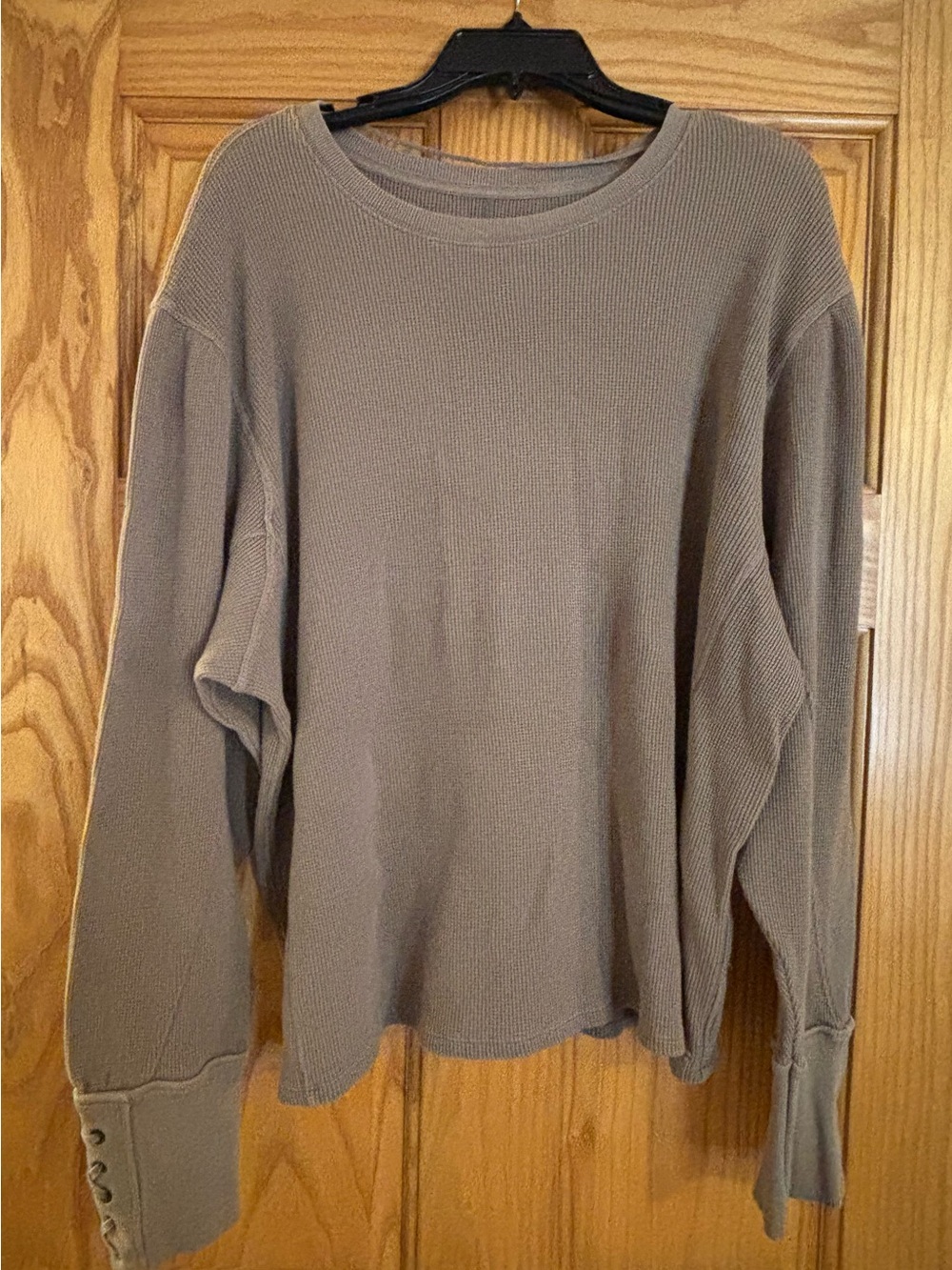 Women’s Free People Long Sleeve Thermal Knit Sweater Sz XL NWT